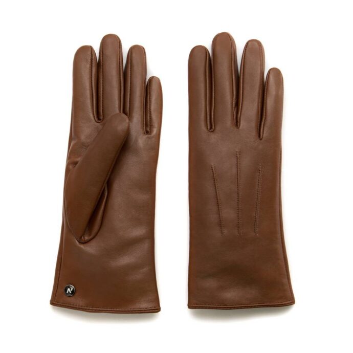 Classic brown gloves for ladies