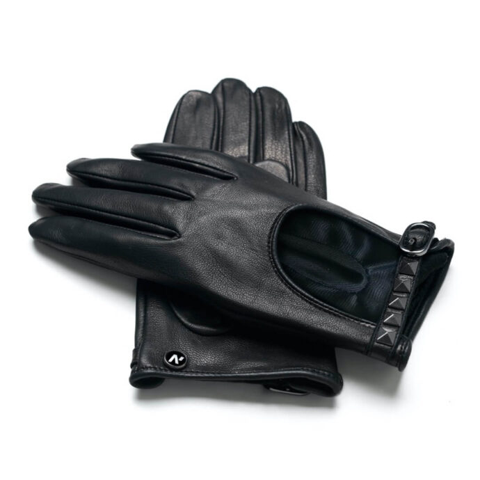 Rock leather gloves for ladies