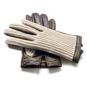 Beige gloves for drivers