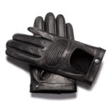 Comfortable black driving gloves for men