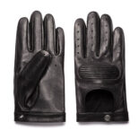 Comfortable black driving gloves