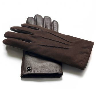 Leather gloves in brown color