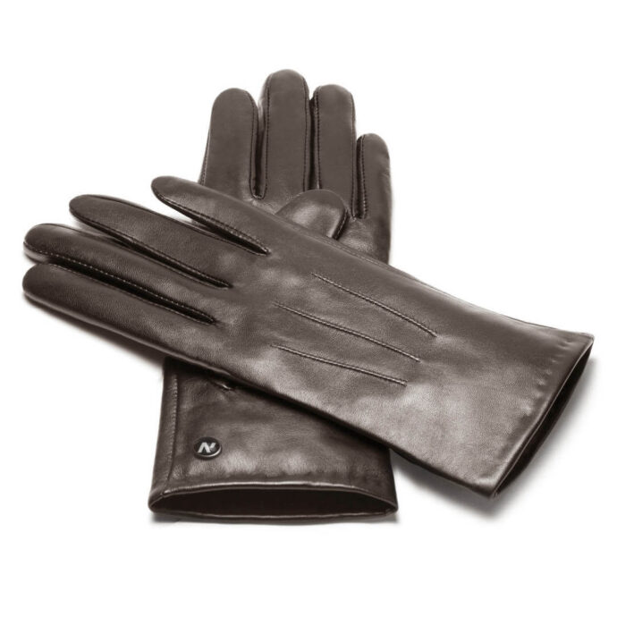 Classic brown gloves for ladies