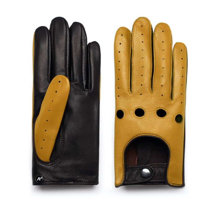 Yellow gloves for drivers