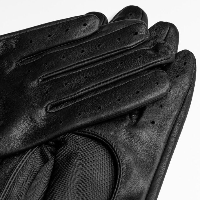 Black driving gloves for women