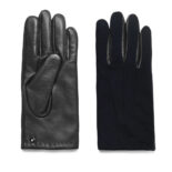 Gloves in black and dark blue color
