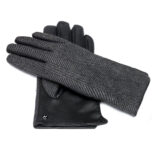 Gloves with lining made of eco leather for her