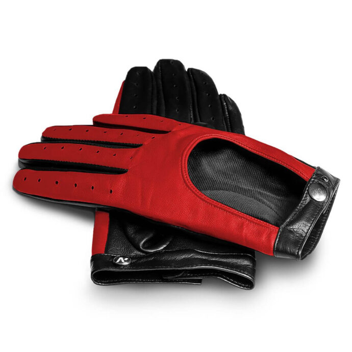 Red driving gloves for her