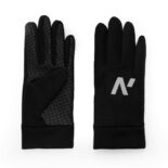 Men’s touchscreen sports gloves with a reflective logo