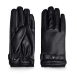 Winter gloves with lining made of eco leather with touchscreen technology