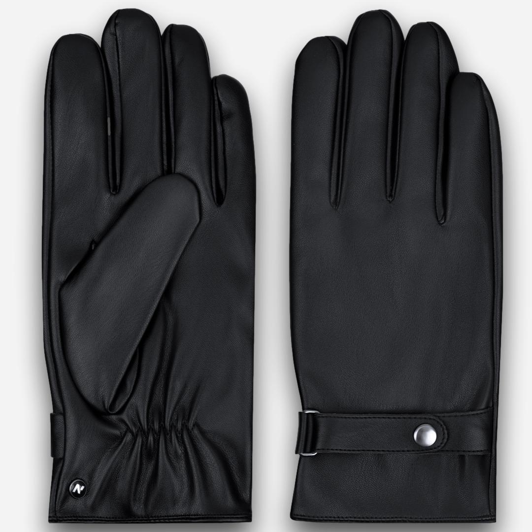 black men's eco gloves with a clasp