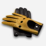 yellow leather gloves