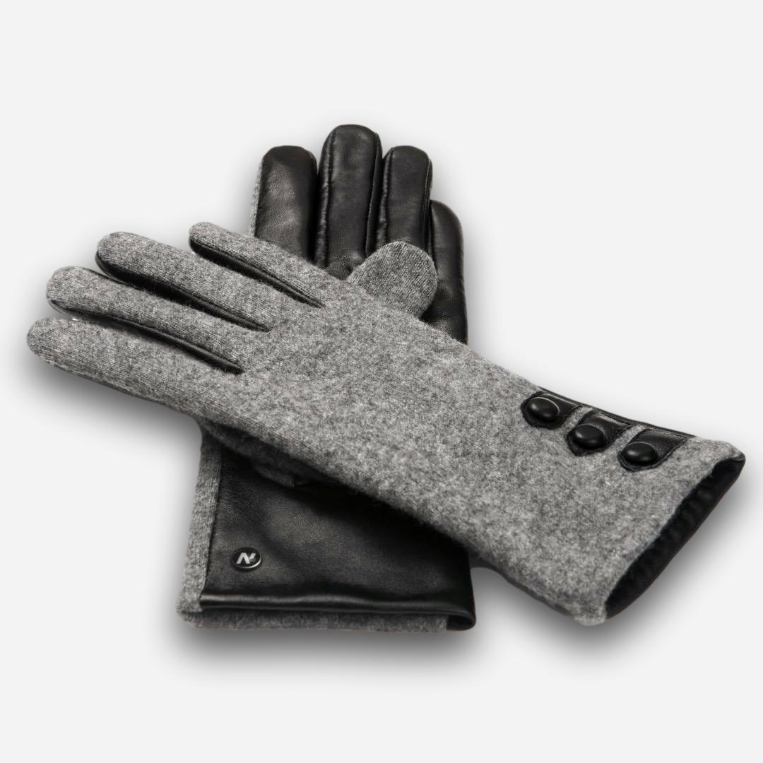 gray women's gloves