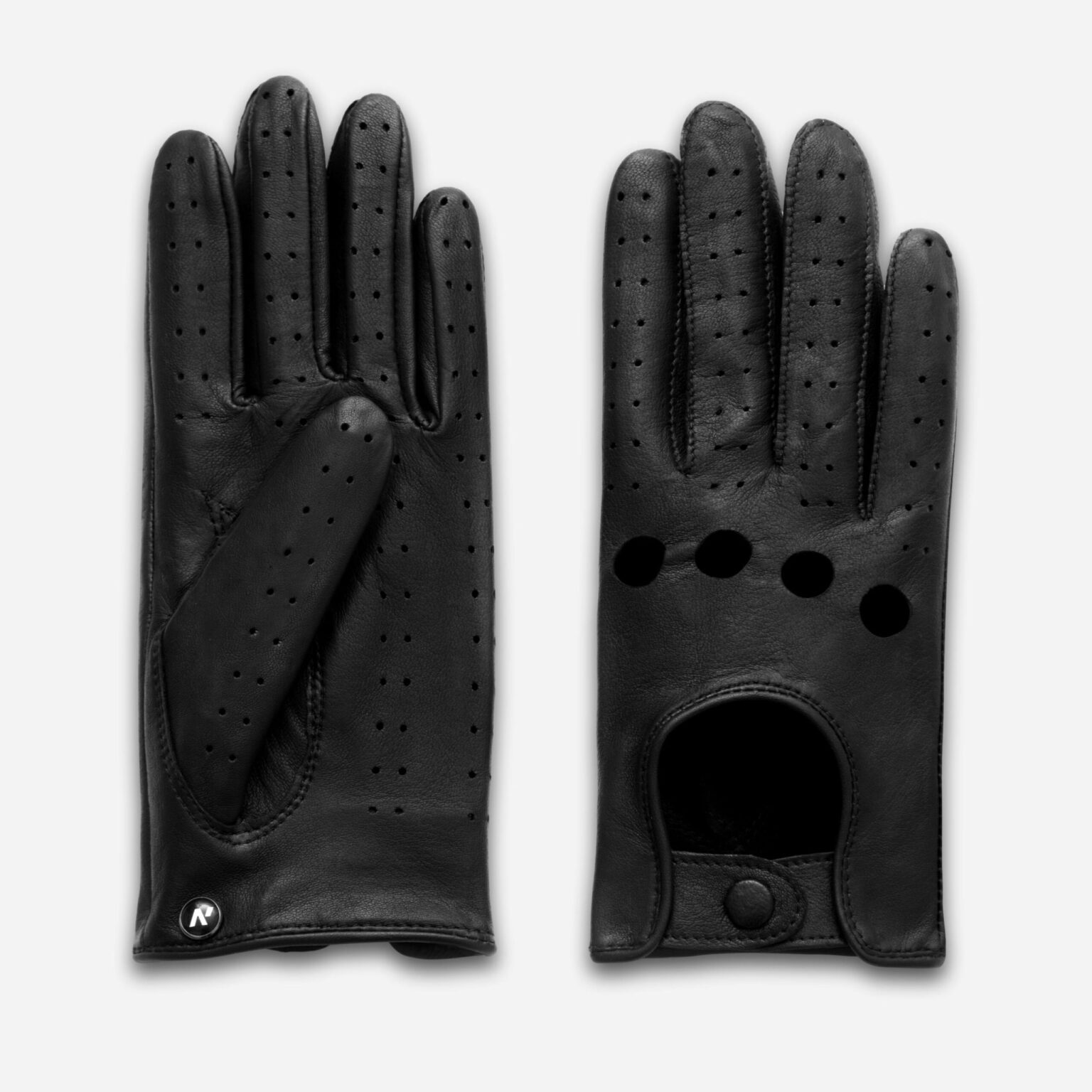 black leather car gloves for women