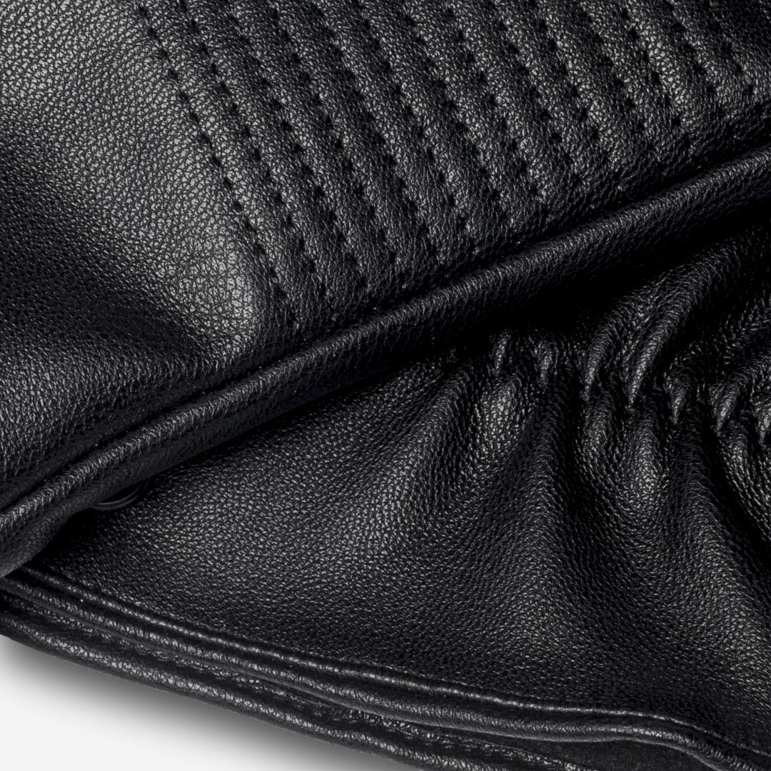 black eco leather gloves