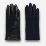 navy men's suede gloves