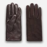 suede brown gloves for men