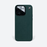 Leather case for iPhone 13 pro - elegance in shades of green