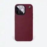 Leather case for iPhone 13 pro - elegance in shades of ruby