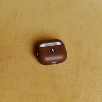 brown AirPods case