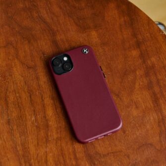 phoneCASE classic leather for iPhone (ruby)
